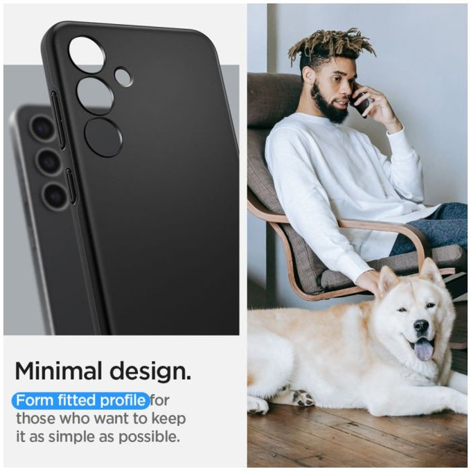 Spigen - Hülle Thin Fit für Samsung Galaxy S24, schwarz