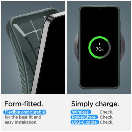 Spigen - Hülle Liquid Air für Samsung Galaxy S24, Abyss Green