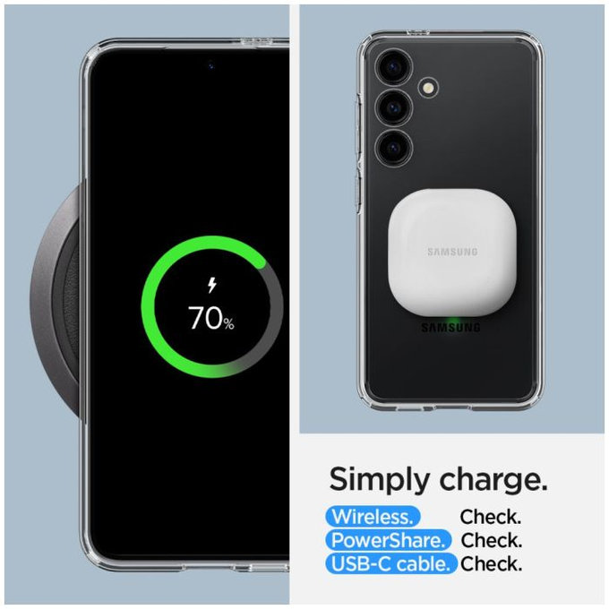 Spigen - Hülle Ultra Hybrid für Samsung Galaxy S24, transparent