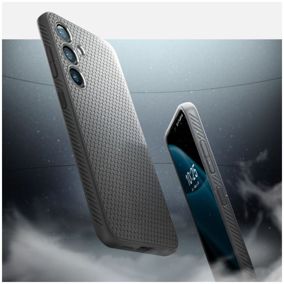Spigen - Hülle Liquid Air für Samsung Galaxy S24, Granite Gray