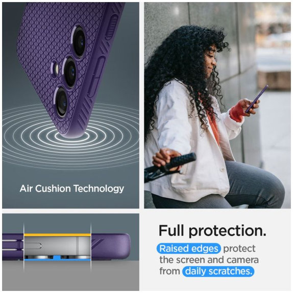 Spigen - Hülle Liquid Air für Samsung Galaxy S24, Deep Purple