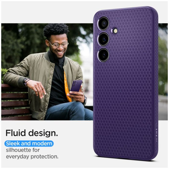 Spigen - Hülle Liquid Air für Samsung Galaxy S24, Deep Purple