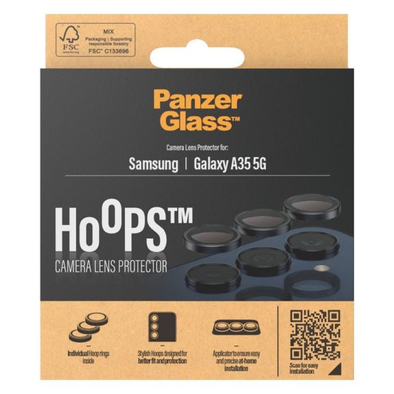PanzerGlass - Kameraobjektiv-Schutzhülle Hoops für Samsung Galaxy A35, schwarz