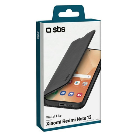 SBS - Hülle Book Wallet Lite für Xiaomi Redmi Note 13, schwarz