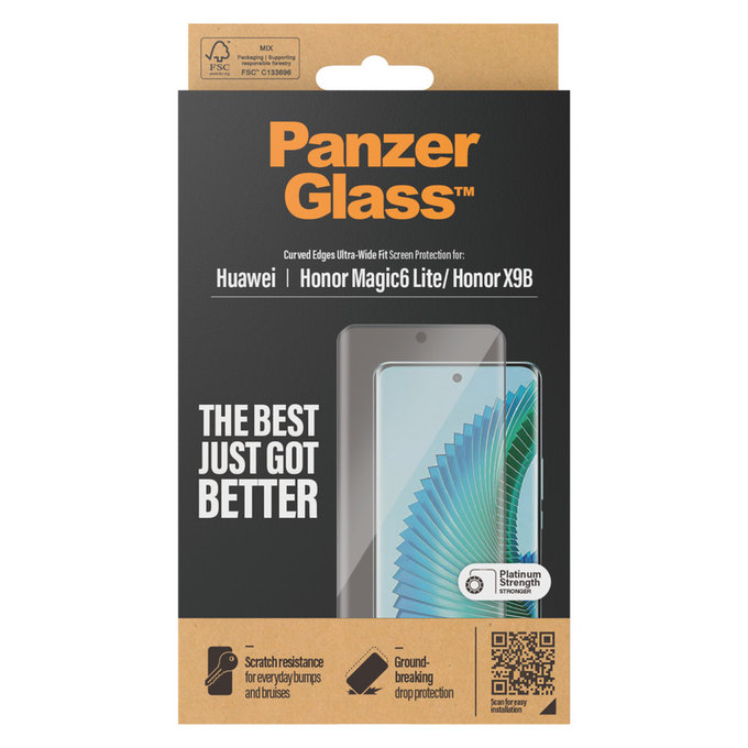 Panzerglas UWF für Honor Magic6 Lite, Schwarz, PanzerGlass