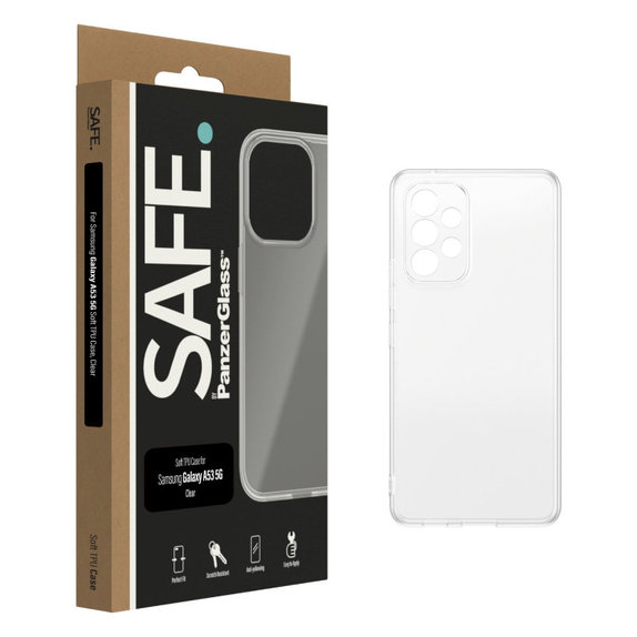 Hülle TPU für Samsung Galaxy A53 5G, Transparent, SAFE by PanzerGlass