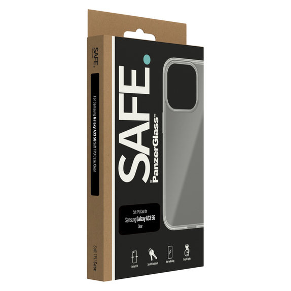 Hülle TPU für Samsung Galaxy A33 5G, Transparent, SAFE by PanzerGlass