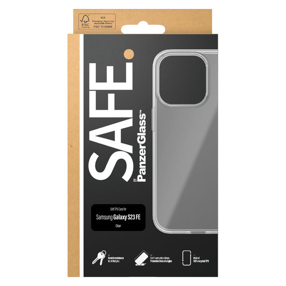 Hülle TPU für Samsung Galaxy S23 FE, Transparent, SAFE by PanzerGlass
