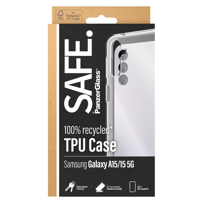 Hülle TPU für Samsung Galaxy A15/A15 5G, Transparent, SAFE by PanzerGlass