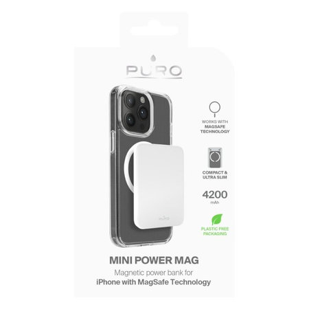 PURO - MagSafe PowerBank 4200 mAh 5W, USB-C, weiss