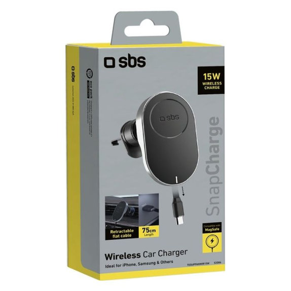SBS - Fahrzeughalter mit MagSafe, 15W, schwarz