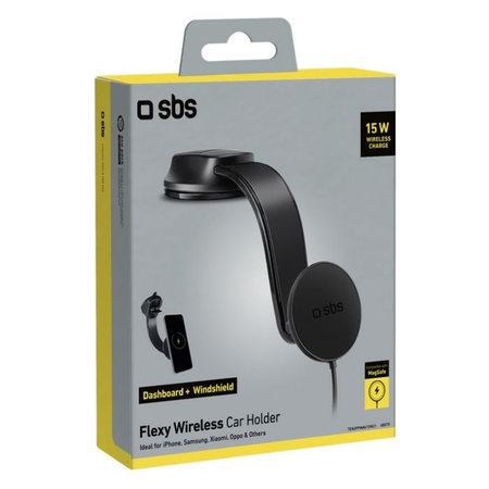 SBS - Fahrzeughalter Flexy mit MagSafe, 15W, schwarz