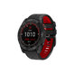 FixPremium - Zweifarbiges Silikonarmband für Garmin (QuickFit 26mm), schwarz