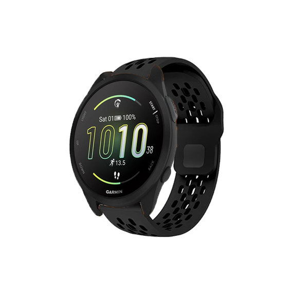 FixPremium - Universal-Silikonarmband für Garmin (20mm), schwarz