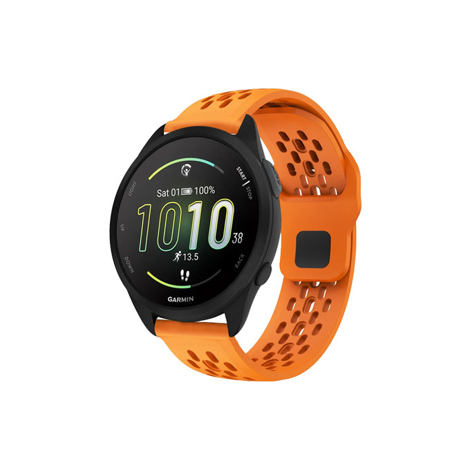 FixPremium - Universal-Silikonarmband für Garmin (20mm), orange