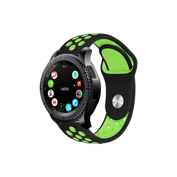 FixPremium - Silikon-Sportarmband für Garmin (20mm), schwarz