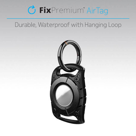 FixPremium - AirTag Halsband für Hunde und Katzen, schwarz