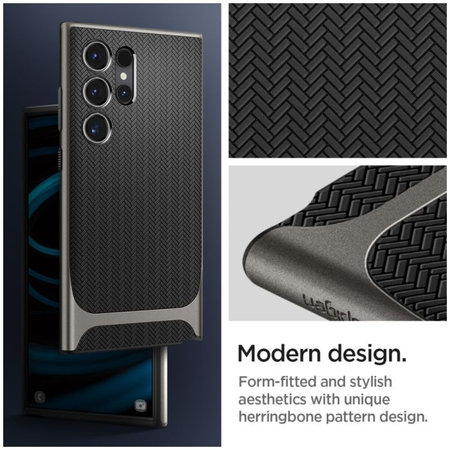 Spigen - Hülle Neo Hybrid für Samsung Galaxy S24 Ultra, Gunmetal