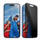 UWF Privacy Panzerglas mit Applikator für iPhone 16/15, Schwarz, PanzerGlass