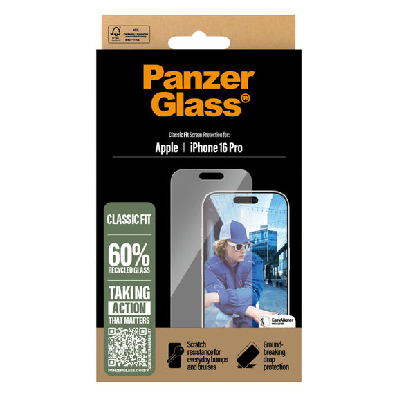 PanzerGlass - Gehärtetes Glas Für iPhone 16 Pro, transparent