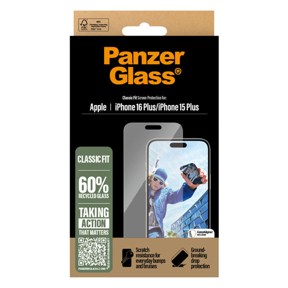 PanzerGlass - Gehärtetes Glas Für iPhone 16 Plus, transparent