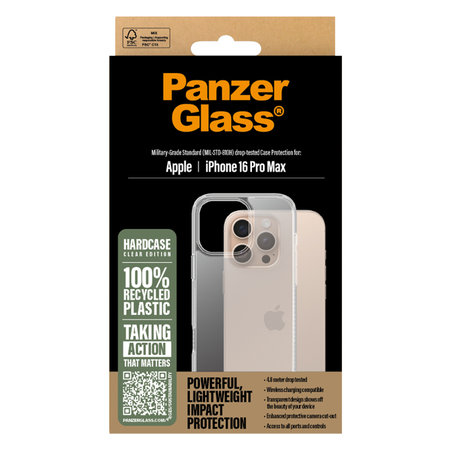 PanzerGlass - Hülle HardCase Für iPhone 16 Pro Max, transparent