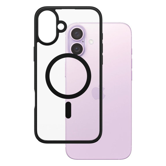 Hülle HardCase mit MagSafe für iPhone 16 Plus, schwarz, PanzerGlass