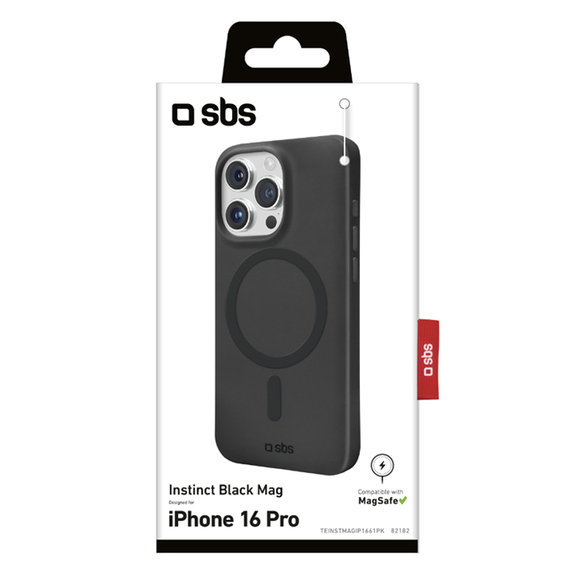SBS - Hülle Instinct Mag mit MagSafe Für iPhone 16 Pro, schwarz