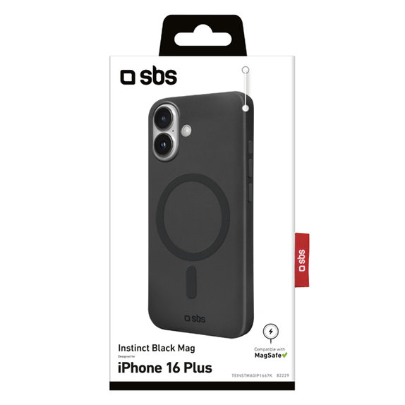 SBS - Hülle Instinct Mag mit MagSafe Für iPhone 16 Plus, schwarz