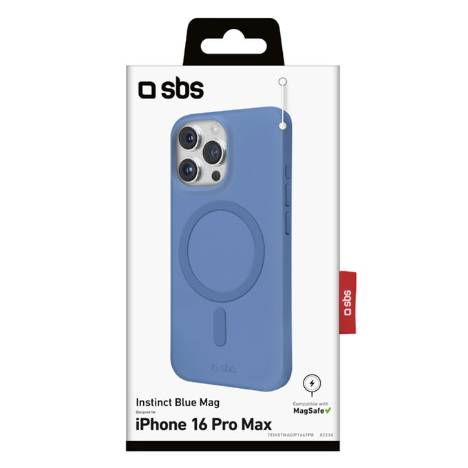 SBS - Hülle Instinct Mag mit MagSafe Für iPhone 16 Pro Max, blau