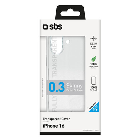 SBS - Hülle Skinny Für iPhone 16, transparent