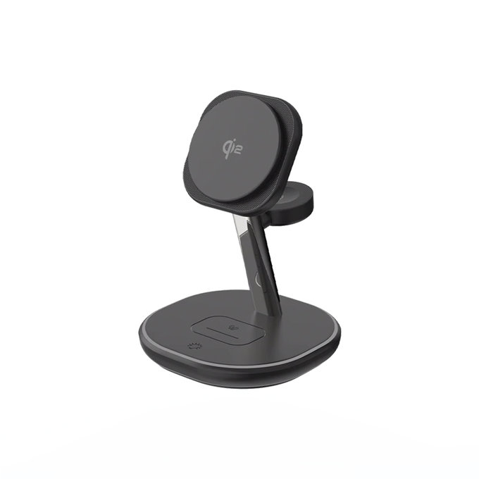 FixPremium - MagSafe Ladeständer mit Qi2, schwarz