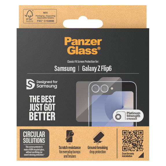 Panzerglas Classic Fit für Samsung Galaxy Z Flip6, Klar, PanzerGlass