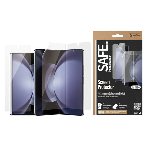 Schutzfolie UWF und Panzerglas für Samsung Galaxy Z Fold6, Klar, SAFE by PanzerGlass