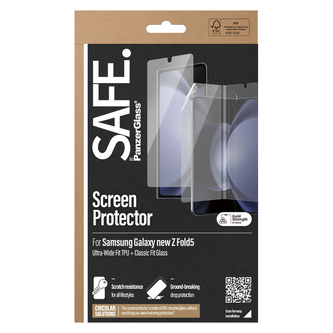 Schutzfolie UWF und Panzerglas für Samsung Galaxy Z Fold6, Klar, SAFE by PanzerGlass