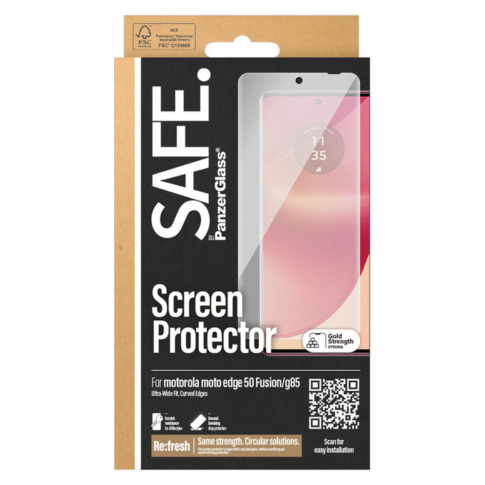 Panzerglas UWF für Motorola Moto G85 5G/Edge 50 Fusion, Schwarz, SAFE by PanzerGlass