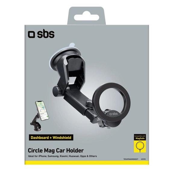 SBS - Kfz‑Halterung Circle Mag mit Teleskoparm, MagSafe, schwarz