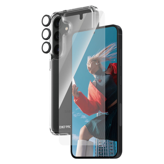 Bundle Hoops + Panzerglas UWF + Hard Case D3O für Samsung Galaxy S24, PanzerGlass