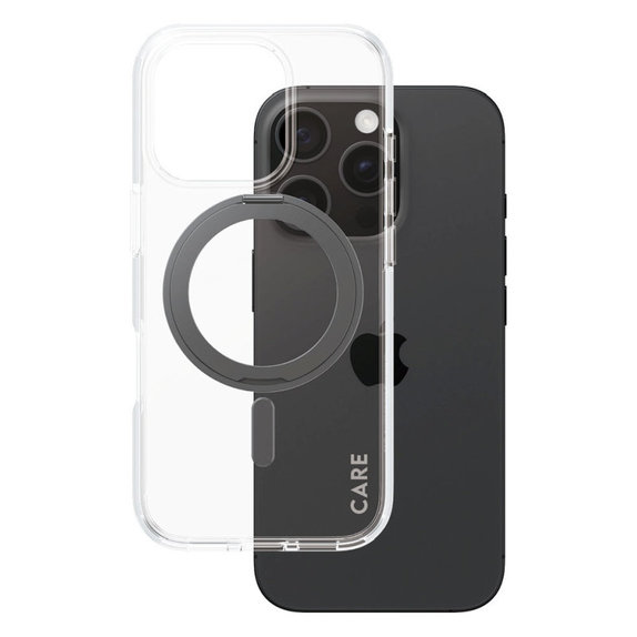 Kickstand Hülle mit MagSafe für iPhone 16 Pro, Schwarz, CARE