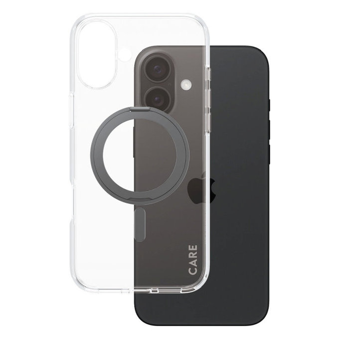 Kickstand Hülle mit MagSafe für iPhone 16 Plus, Schwarz, CARE