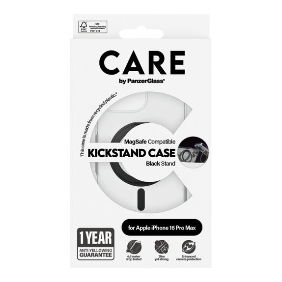 Kickstand Hülle mit MagSafe für iPhone 16 Pro Max, Schwarz, CARE