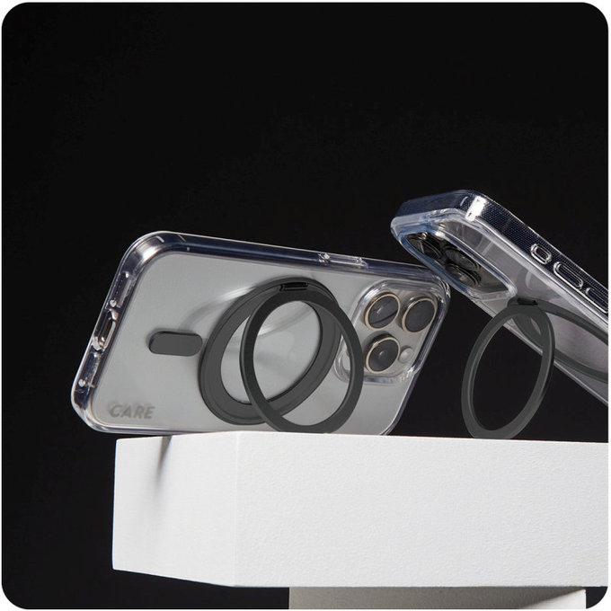 Kickstand Hülle mit MagSafe für iPhone 16, Schwarz, CARE