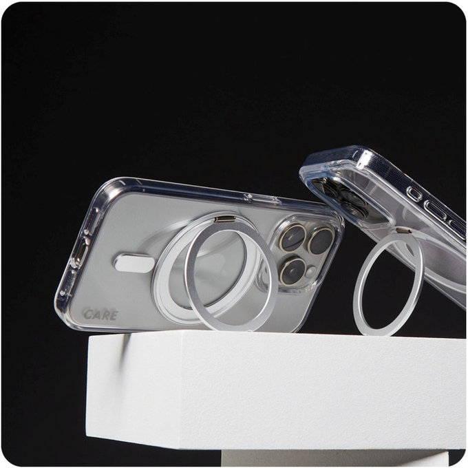 Kickstand Hülle mit MagSafe für iPhone 16 Plus, Silber, CARE