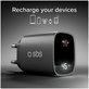 Reiseadapter LCD USB-C, GaN, 45 W PD, schwarz, SBS