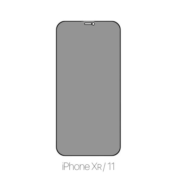 FixPremium Privacy Anti-Spy Glass - Gehärtetes Glas für iPhone XR und 11