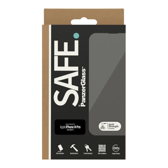 Schutzglas Case Friendly UWF für iPhone 14 Pro, Schwarz, SAFE