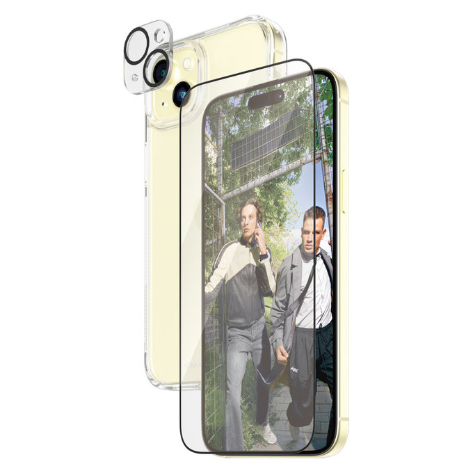 Bundle PicturePerfect + Panzerglas UWF + Hard Case D3O für iPhone 15 Plus, PanzerGlass