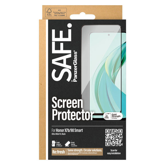 Panzerglas UWF für Honor 90 Smart, Čierne, SAFE by PanzerGlass