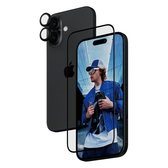 Bundle Hoops + UWF Schutzglas für iPhone 16, PanzerGlass