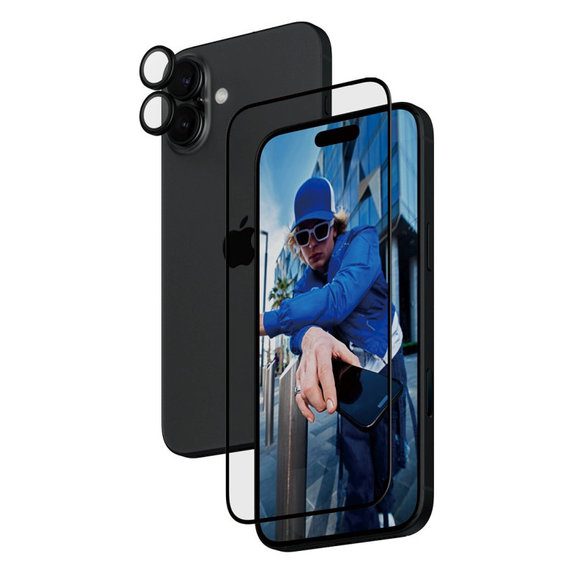 Bundle Hoops + UWF Schutzglas für iPhone 16 Plus, PanzerGlass